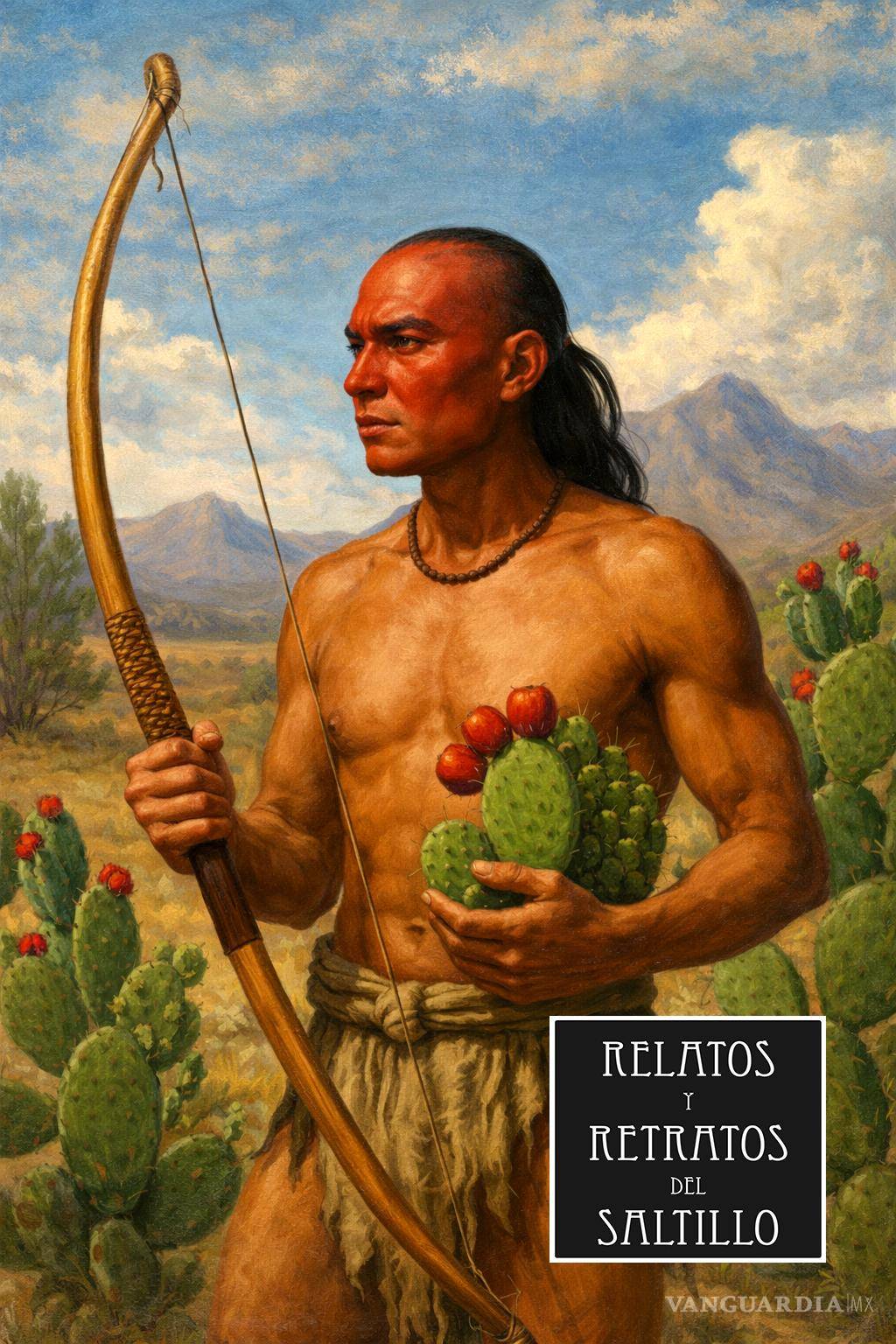 $!Guachichil en el desierto. La imagen captura la esencia de un pueblo que supo sobrevivir en los territorios áridos de la Gran Chichimeca, donde la tuna y el mezquite eran pilares de su subsistencia.