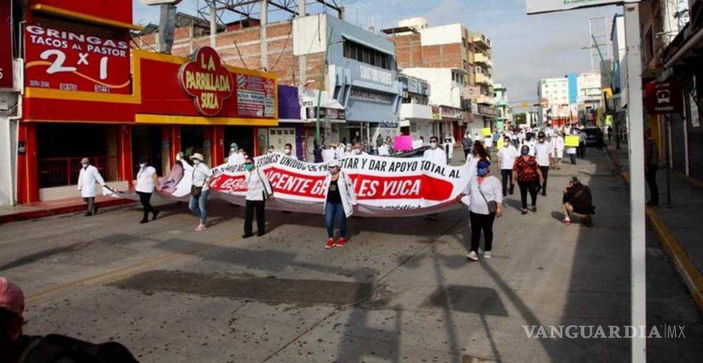 $!Con marchas y plantones exigen liberar a médico de Chiapas acusado de abuso de autoridad