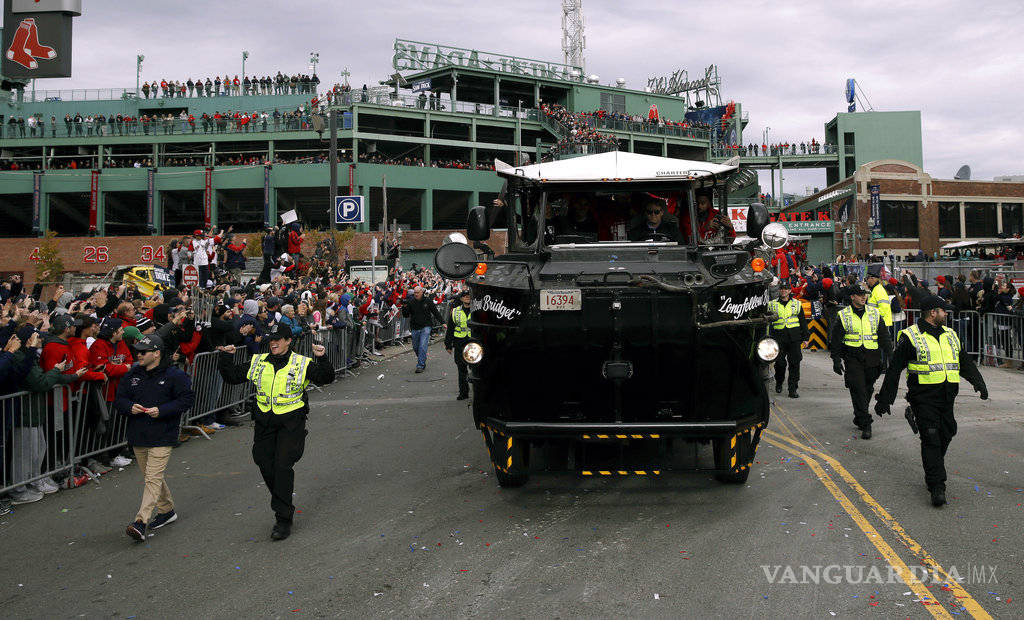 $!Así festejaron los Red Sox de Boston su noveno campeonato