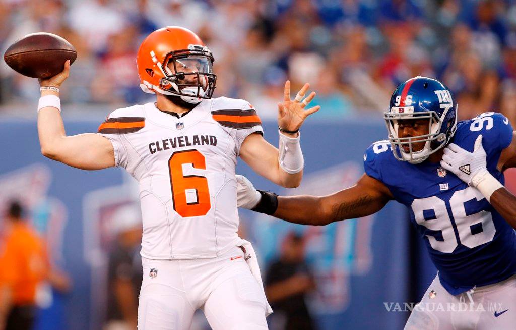 $!Llega el primer TD de Baker Mayfield con los Browns y vapulean a los Giants