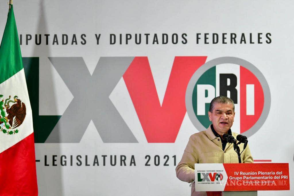 $!El gobernador Miguel Riquelme exhortó al PRI a mantener la unidad ante la presunta amenaza que representa Morena para el país.