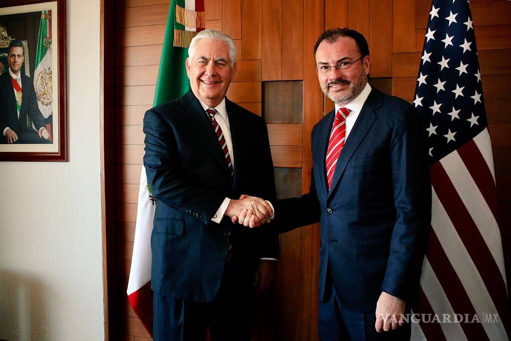 $!Videgaray y Tillerson hablan de seguridad, TLCAN y Venezuela