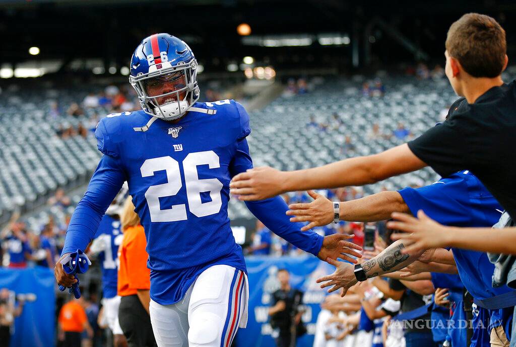$!Saquon Barkley está listo para 'correr a través de una pared' gracias a Tom Brady