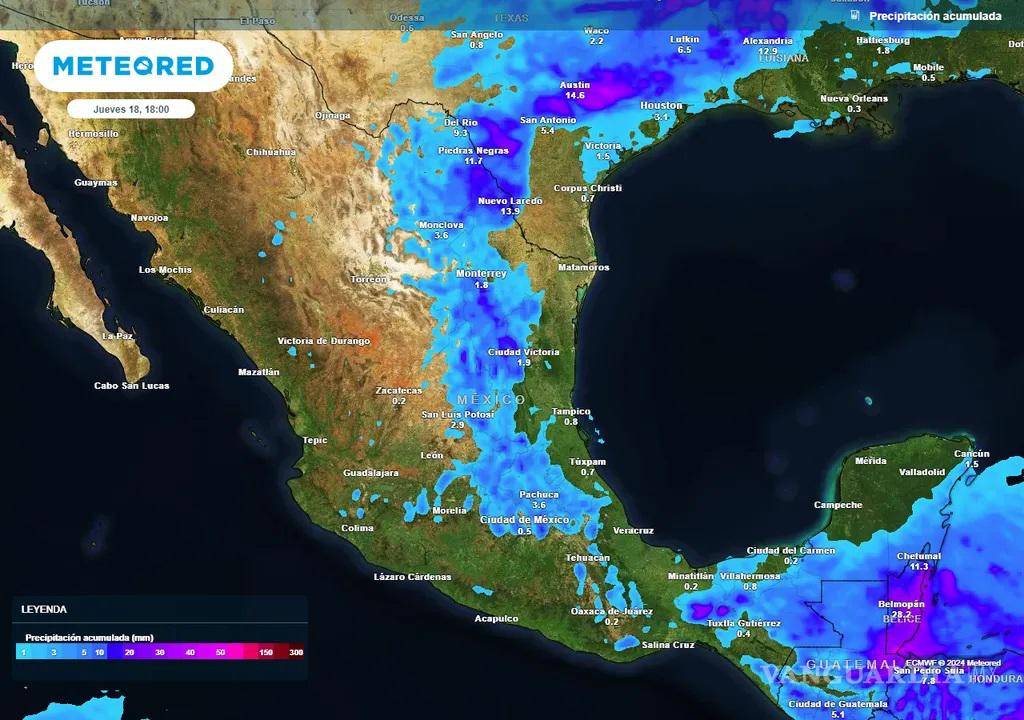 $!Del 13 al 18 de abril, tormentas aisladas se formarían sobre la Sierra Madre Oriental y región centro.