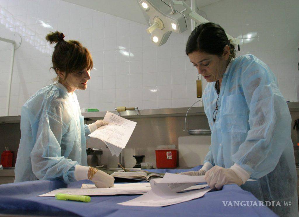 $!El equipo de medicos forenses argentinos emplea varias metodologías para identificar fragmentos óseos.