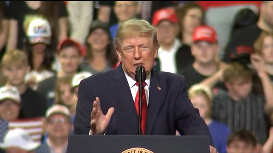 Donald Trump en un mitin en Ohio