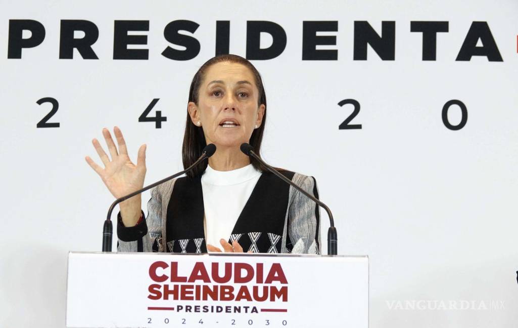 $!Claudia Sheinbaum, virtual presidenta electa, durante su participación en una conferencia de prensa en el Hotel Courtyard Mexico City.