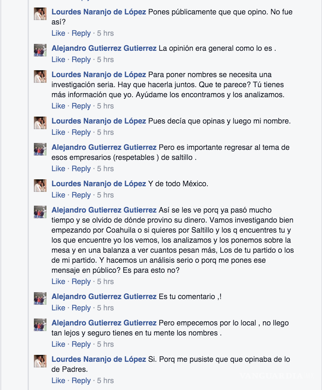$!Debaten en redes sociales Lourdes Naranjo y Alejandro Gutiérrez