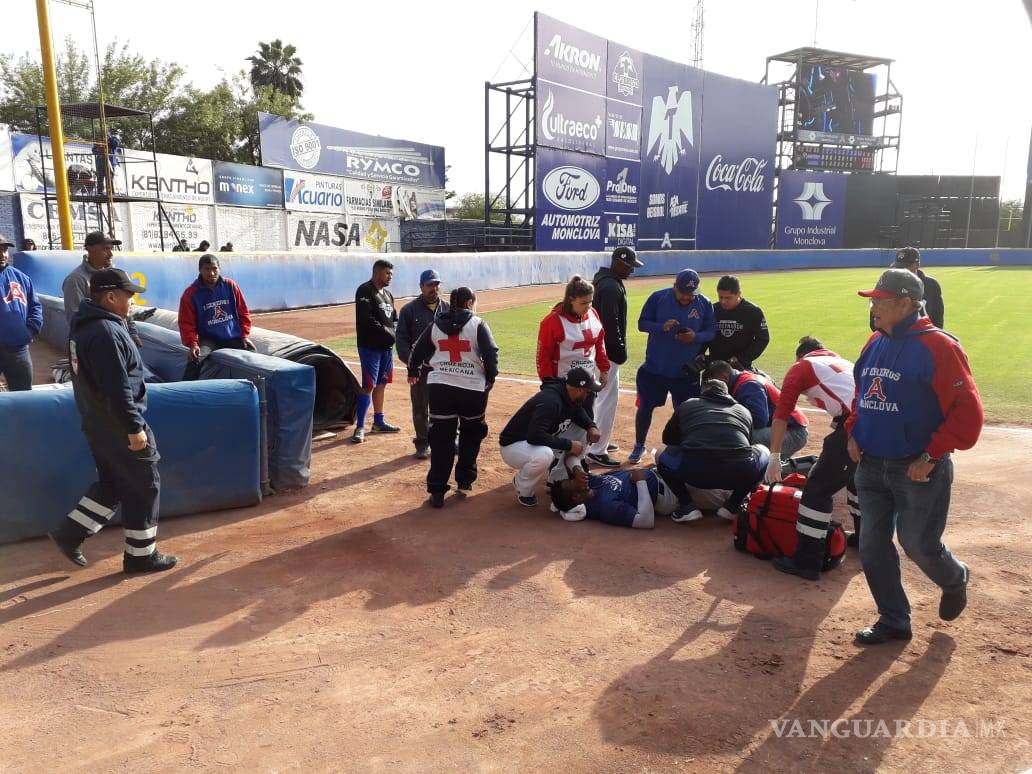 $!Jugador de los Sultanes de Monterrey sufre aparatoso accidente en la Copa Gobernador