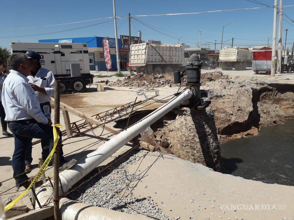 $!Casi terminan de rehabilitar colector de Ciudad Nazas