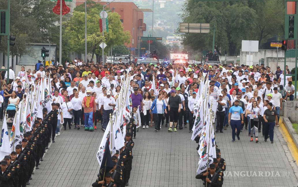 $!Tigres y Rayados marchan por la paz y la no violencia en Nuevo León