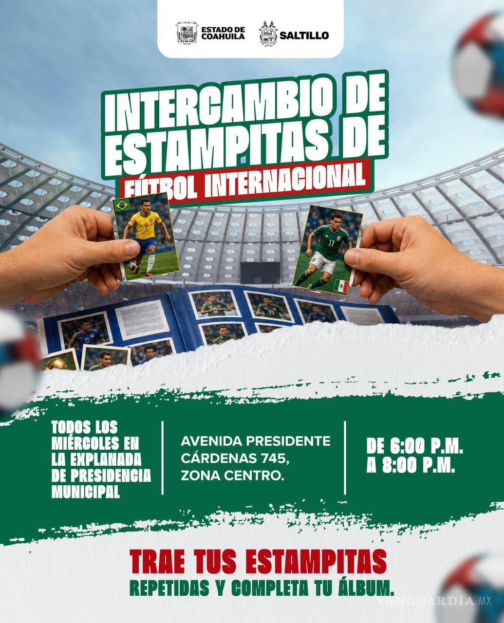 $!Atención aficionados al fútbol en Saltillo: habilitan módulos de intercambio de estampitas
