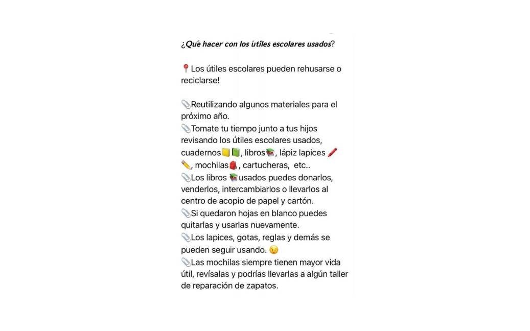 $!Para asegurar el ahorro, madres de familia exhortaron a reciclar y donar los útiles escolares que ya no usen los niños.