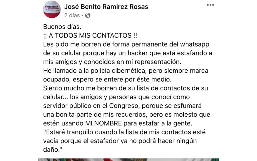 $!Hackean WhatsApp de ex diputado de Morena en Coahuila
