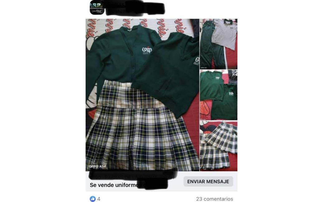 $!Padres de familia optaron por buscar uniformes de segunda mano en redes sociales debido a la escacez y altos preciso de las prendas.