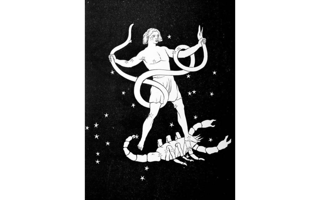 $!Representación de Ofiuco o Serpentario, treceavo signo zodiacal.