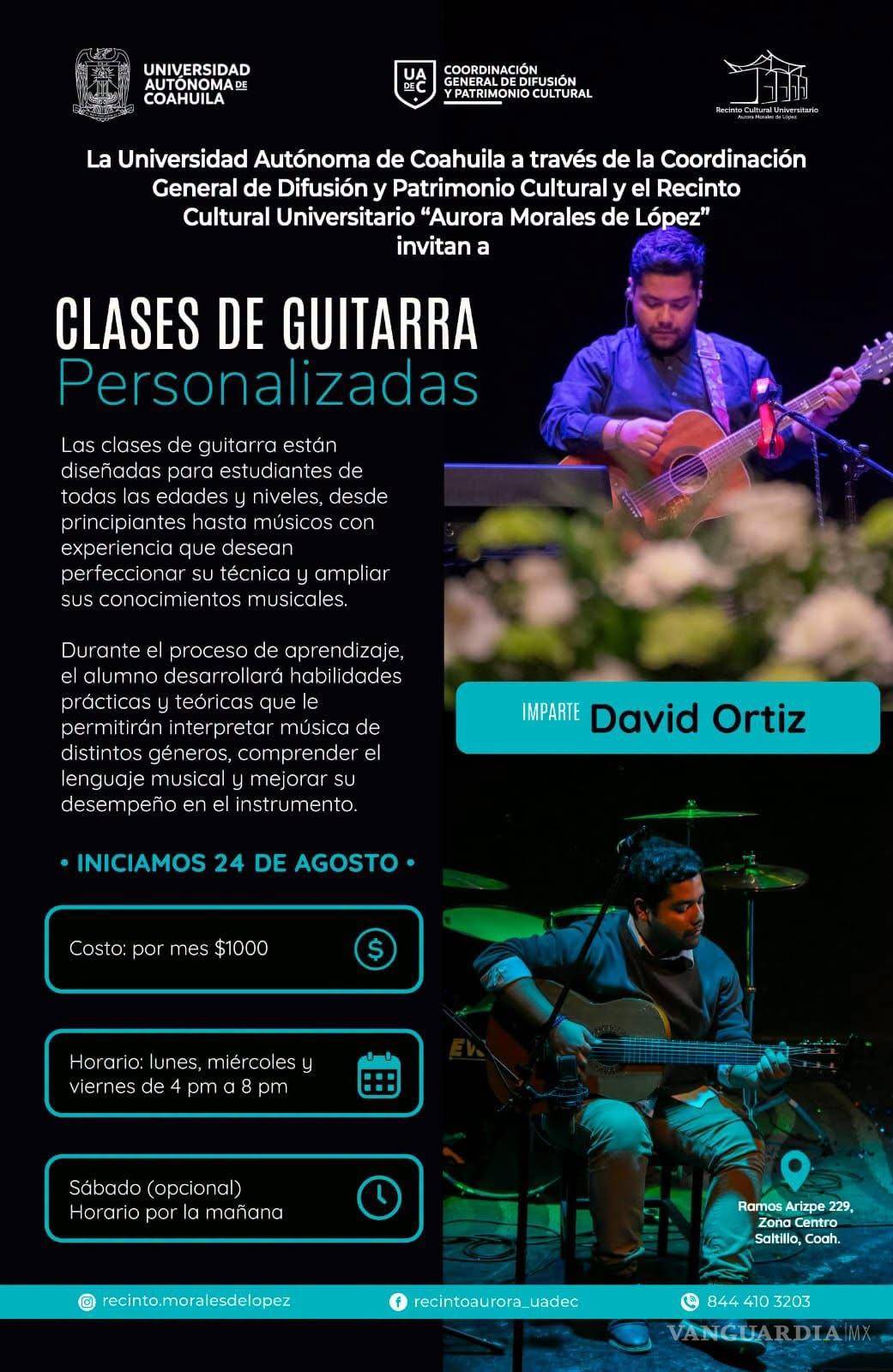 $!UAdeC abre inscripciones para talleres culturales en Saltillo