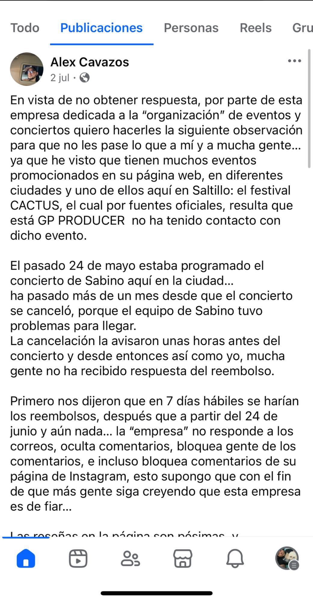 $!Decenas de usuarios están compartiendo en Facebook sus experiencias con las cancelaciones.