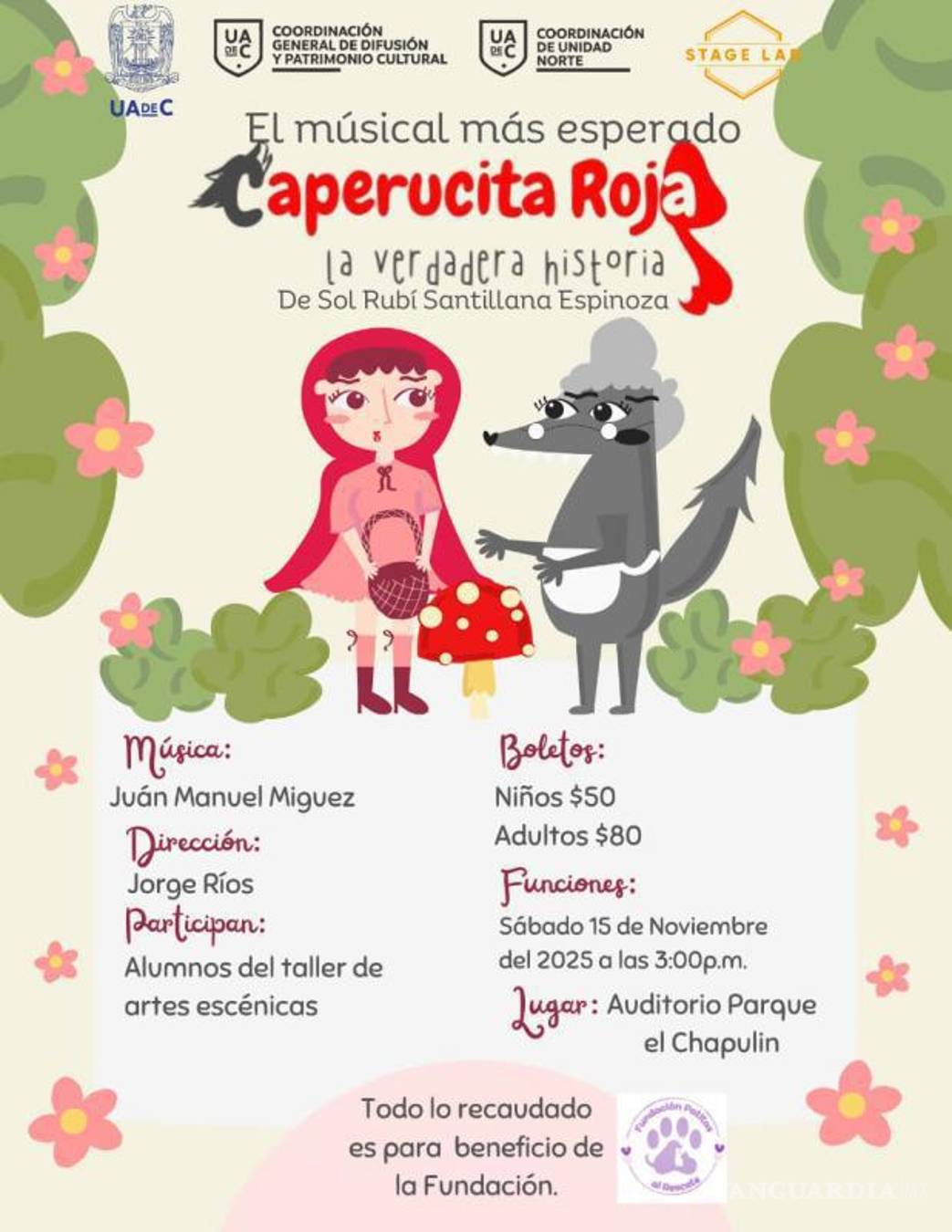 $!Saltillo: Fundación Patitas al Rescate invita a disfrutar teatro y desfile de mascotas con causa