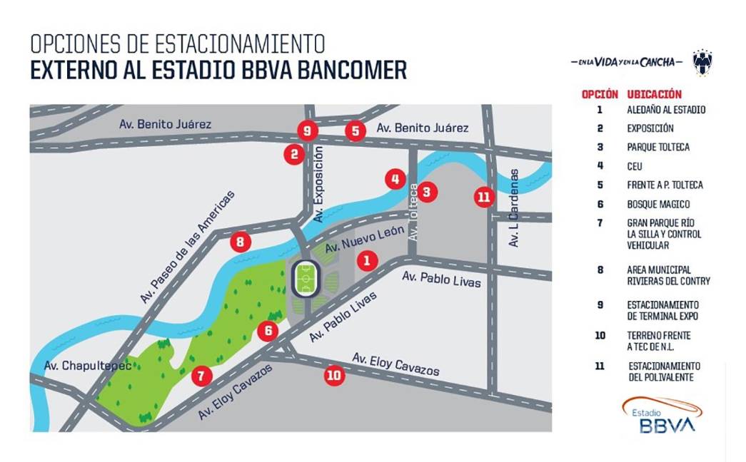 $!Estas son las opciones de estacionamiento alrededor del recinto.