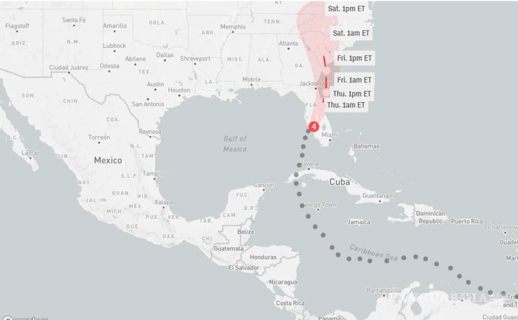 $!El huracán Ian se fortaleció a categoría 4 en su camino a Florida tras un paso devastador en Cuba. Las autoridades han alertado a los residente no bajar la guardia.