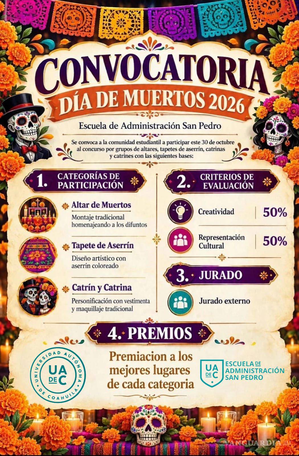 $!Coahuila: Lleva la UAdeC tradición del Día de Muertos a sus escuelas y facultades