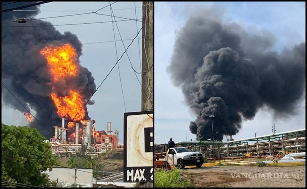 $!Reportan explosión en refinería Lázaro Cárdenas de Minatitlán, Veracruz