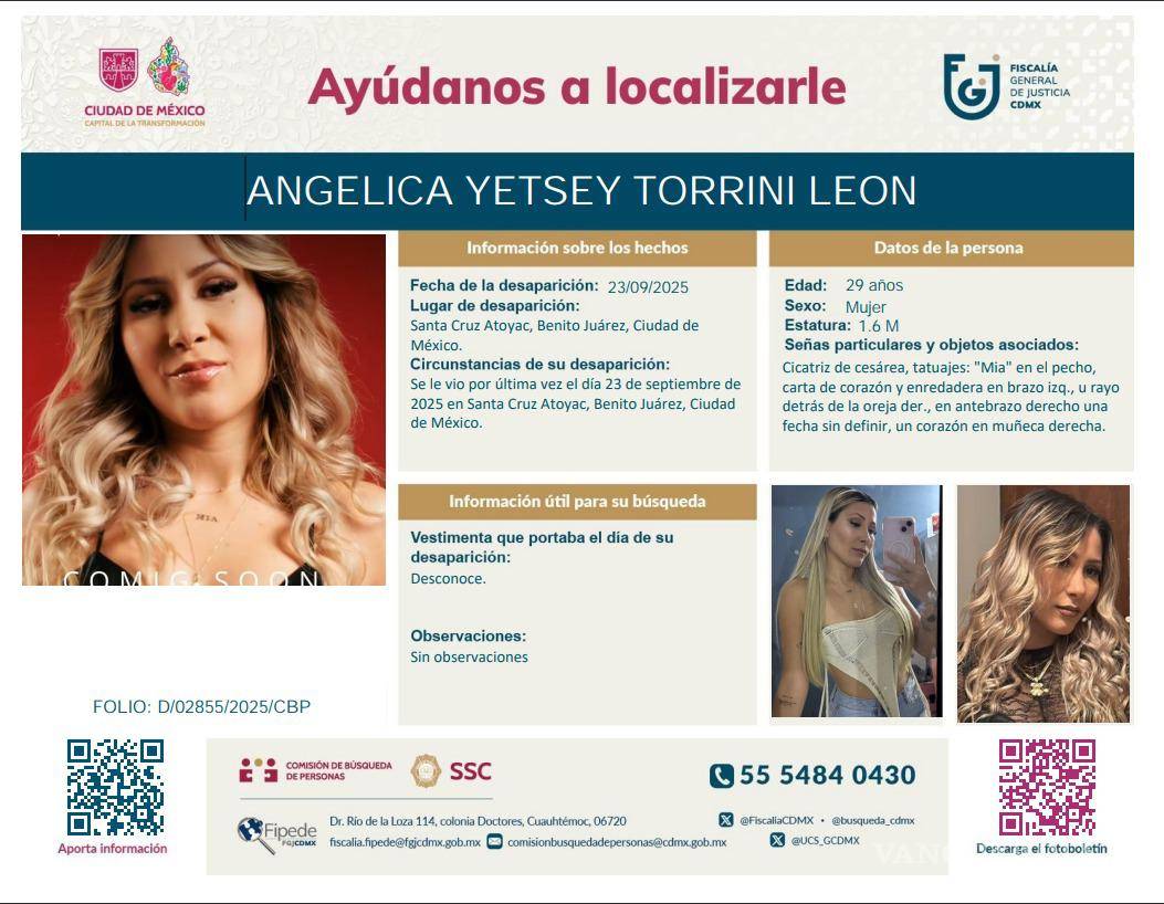 $!Desaparece Angélica Yetsey Torrini León, conocida como Angie Miller, tras la muerte de B-King y Regio Clown