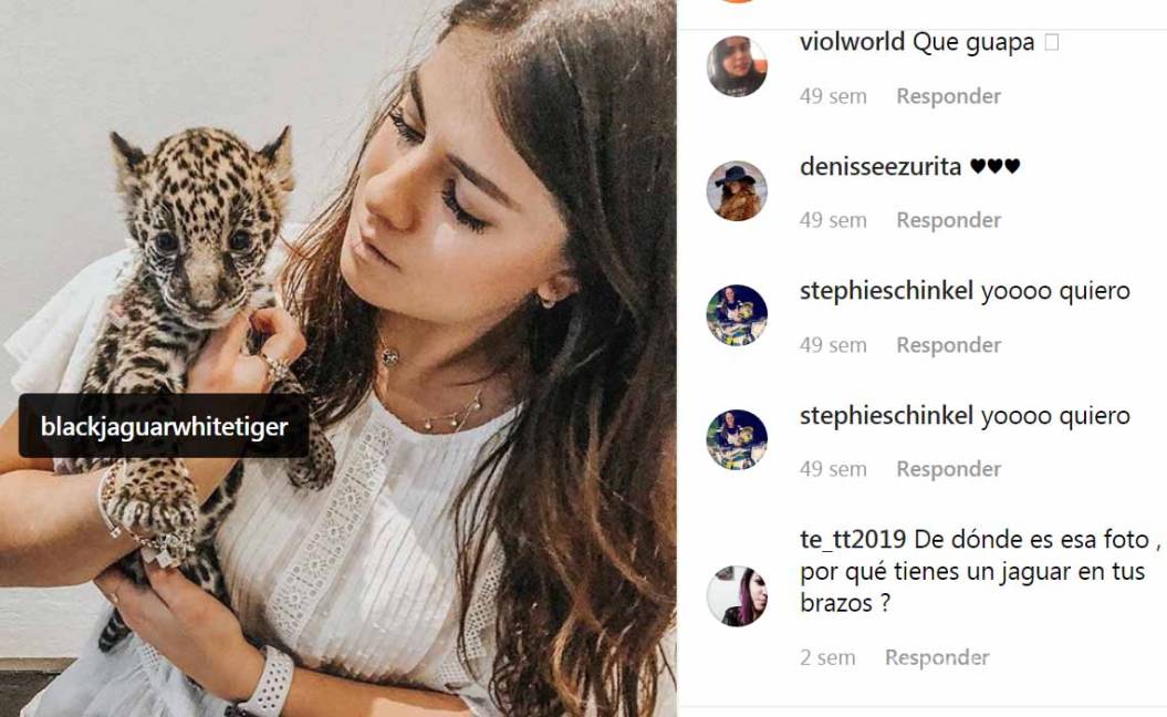 $!Hija de Peña Nieto es criticada por aparecer con animales exóticos en Instagram
