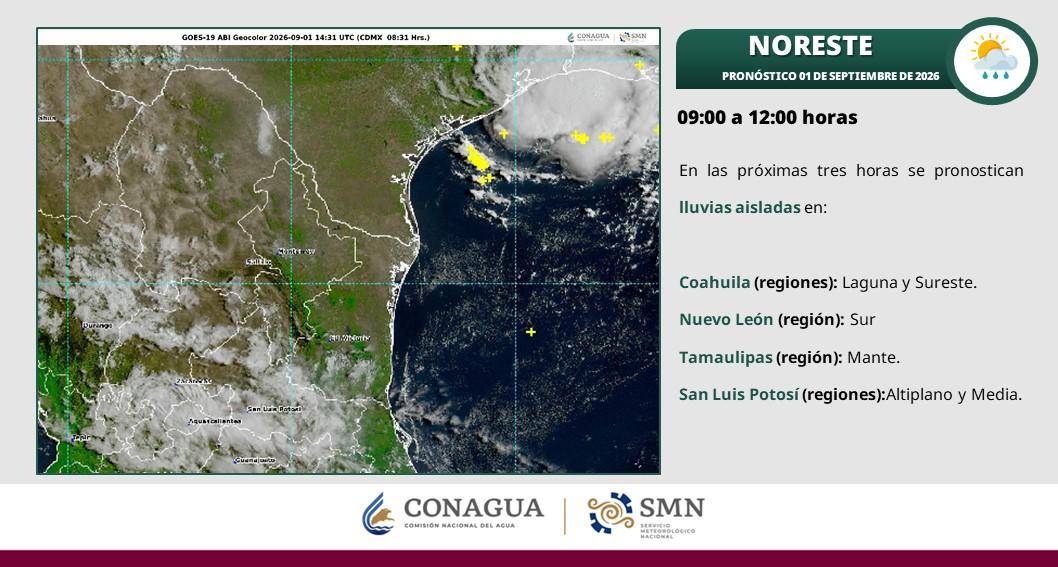 $!Clima en Saltillo hoy: de tarde calurosa con lluvia del 35% a noche de tormentas eléctricas