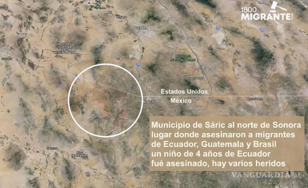 $!El ataque ocurrido se produjo en el camino entre los municipios de Altar y Sáric, a 50 kilómetros de la frontera estadounidense