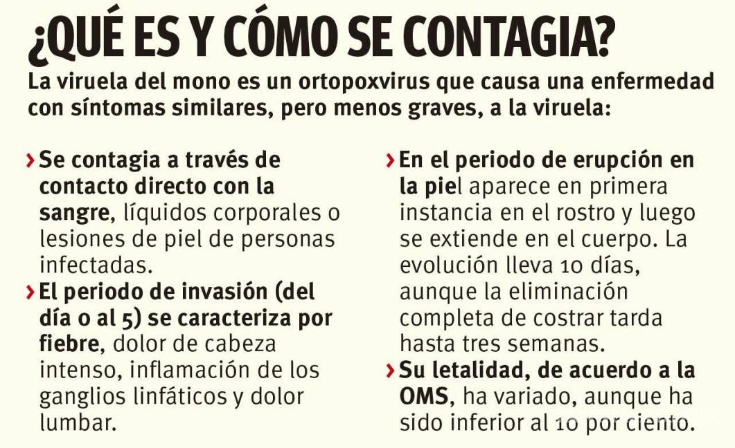 $!Ronda a Coahuila viruela del mono: confirman primer paciente en Nuevo León