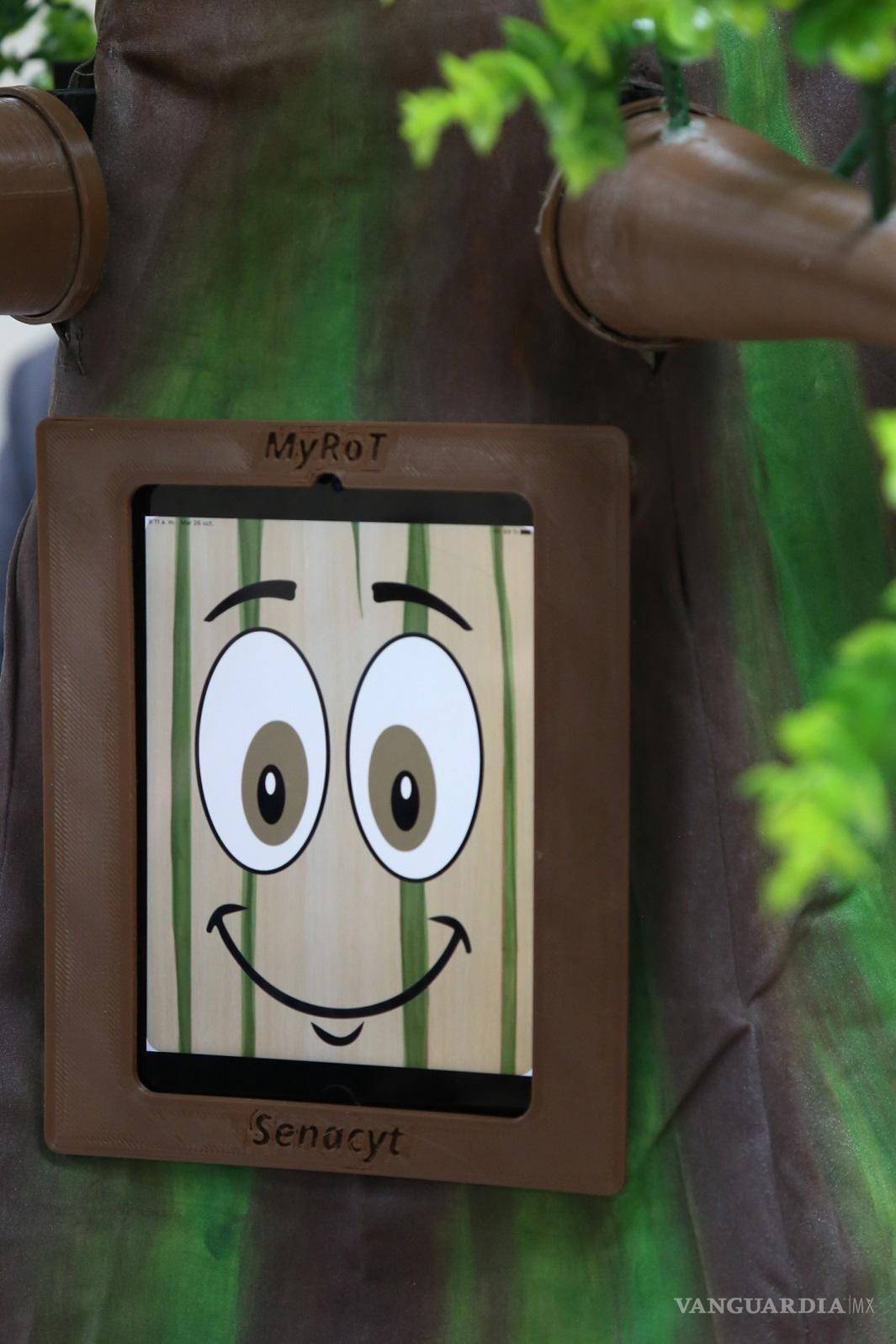 $!MyRot” es el primer robot con forma del característico “árbol barrigón”, desarrollado por un grupo de investigadores de Panamá, para ayudar en su aprendizaje a menores con Trastorno del Espectro Autista (TEA/Autismo) en el país centroamericano. EFE/Senacyt