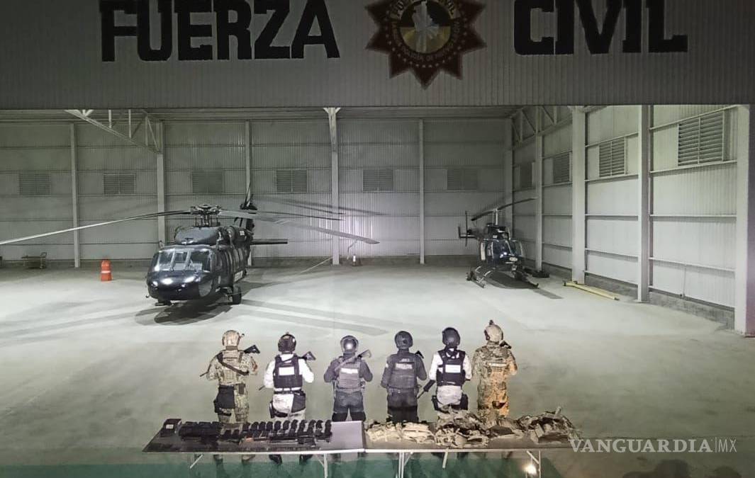 Equipo táctico y un arsenal es asegurado en Bustamante, Nuevo León