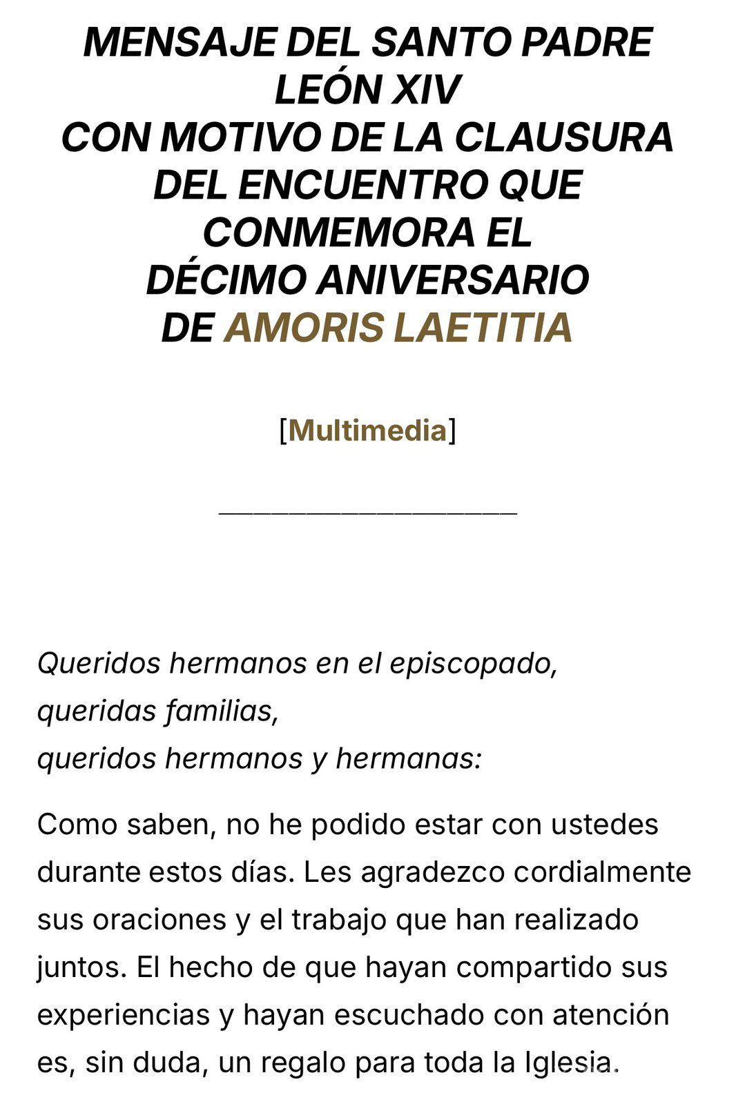 $!Comunicado del Papa León XIV
