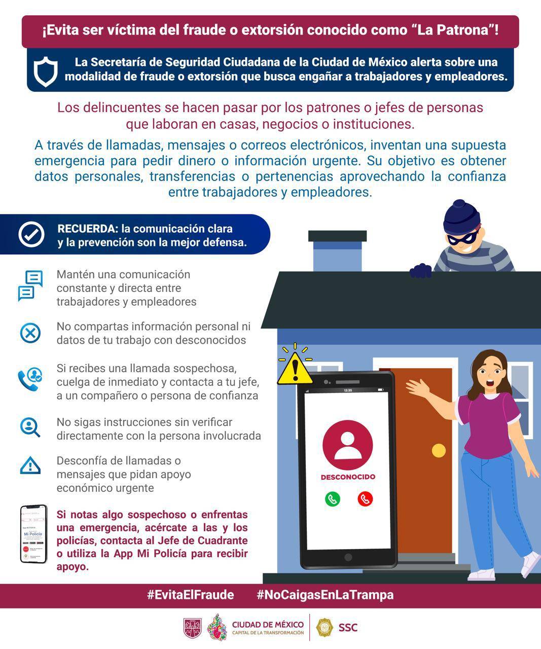 $!Policía Cibernética alerta por fraude ‘La Patrona’: así operan y cómo evitarlo