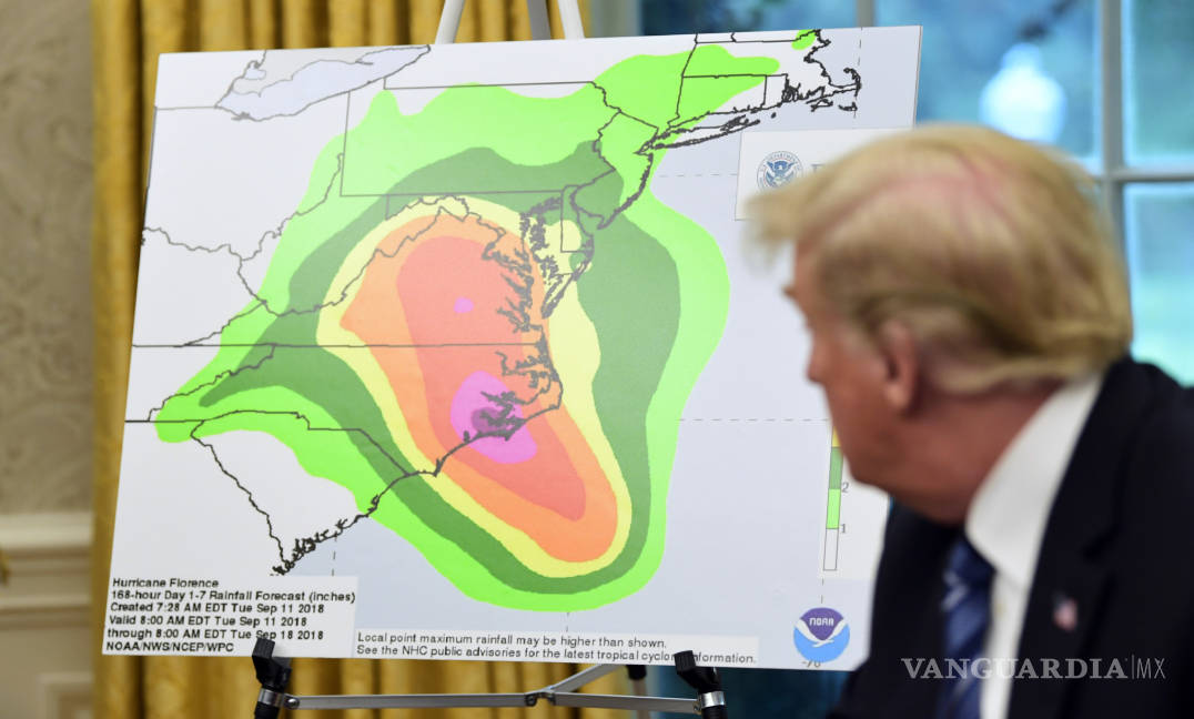 $!Trump pide a la población que se resguarde del huracán &quot;Florence&quot;