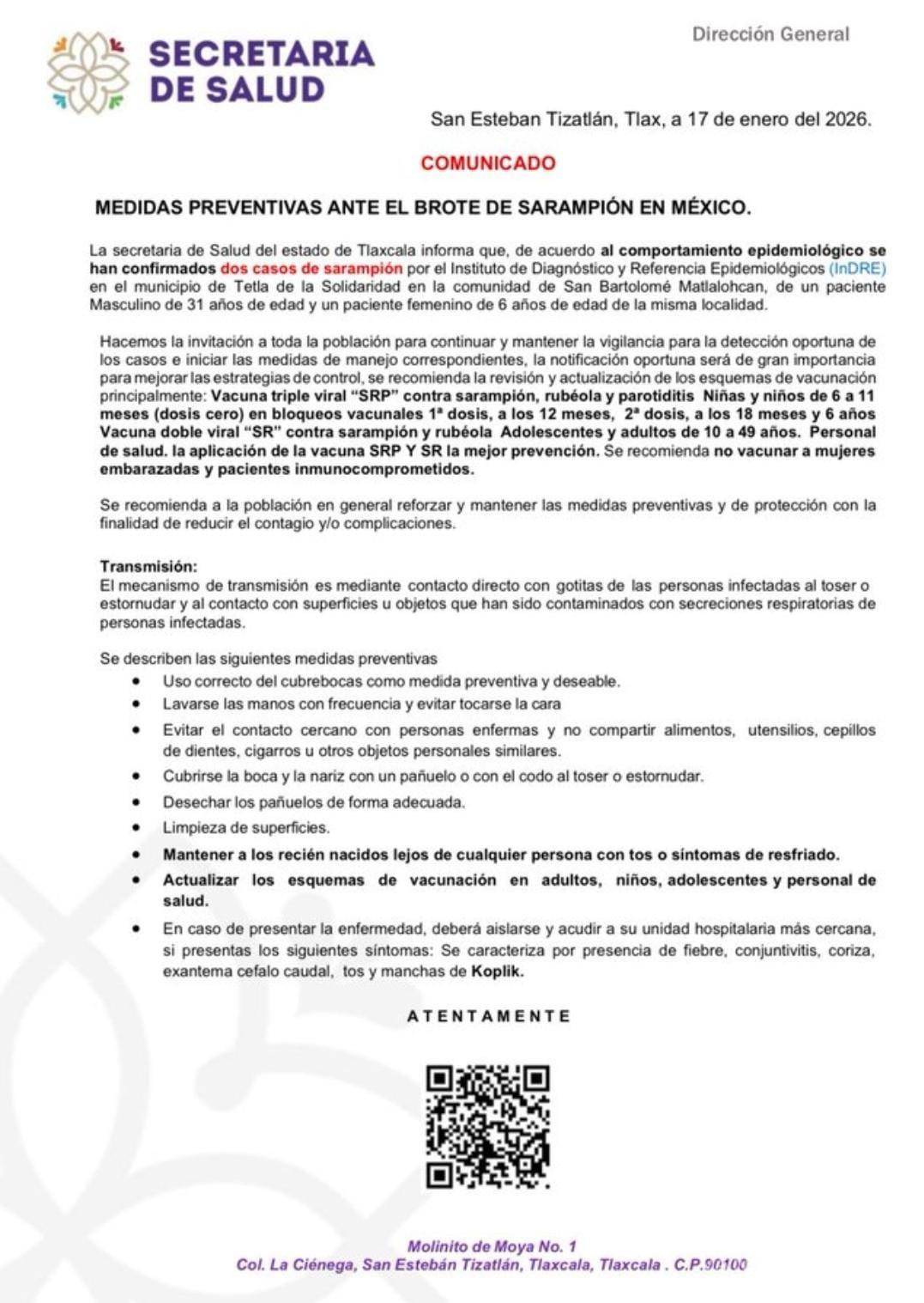 $!Cubrebocas regresa en 2026: Secretaría de Salud en Tlaxcala activó medidas por casos de sarampión