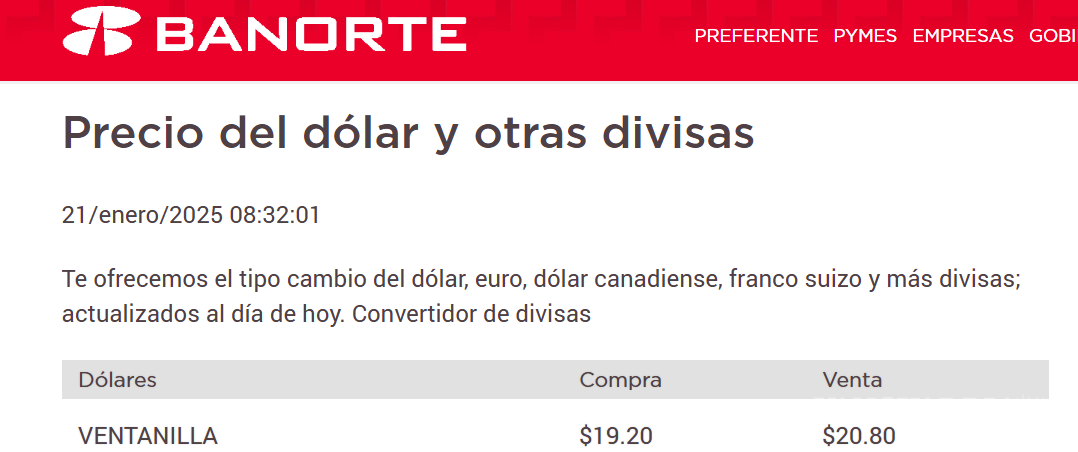 $!Peso mexicano se deprecia este 21 de enero tras el regreso de Donald Trump