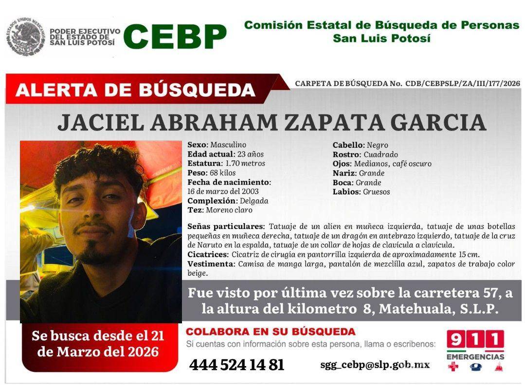 $!Desaparecen siete electricistas tras salir de Matehuala; activan fichas de búsqueda en San Luis Potosí