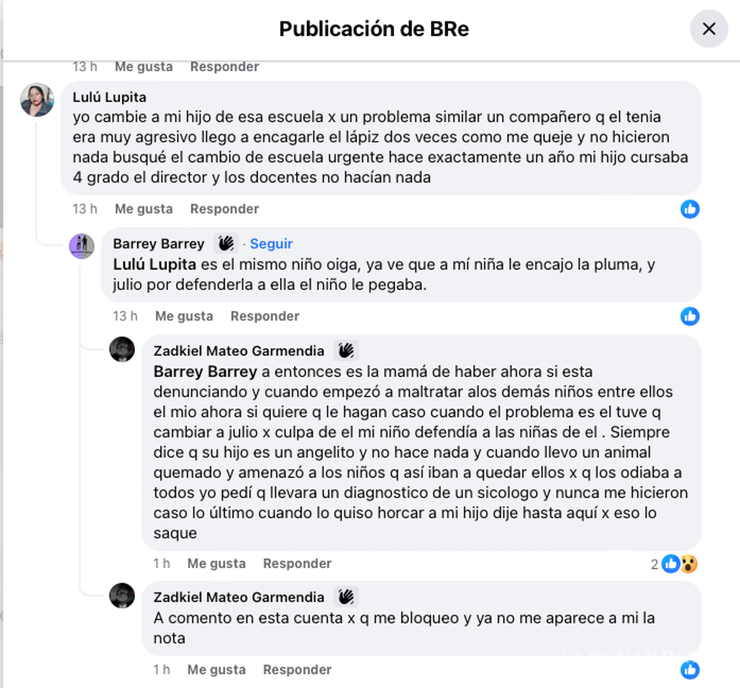 $!El director y docentes de la escuela primaria Jovita Moreira Cobos, enfrenta críticas tras el presunto incidente de amenazas entre estudiantes en Saltillo.