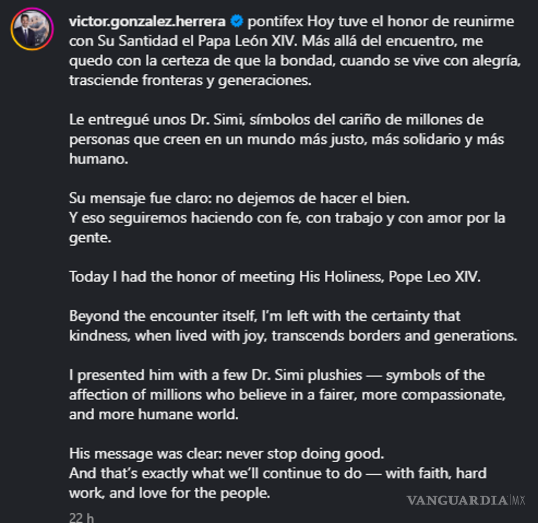 $!¡Un Dr. Simi papal! Papa León XIV recibe el adorable muñeco de Farmacias Similares desde el Vaticano