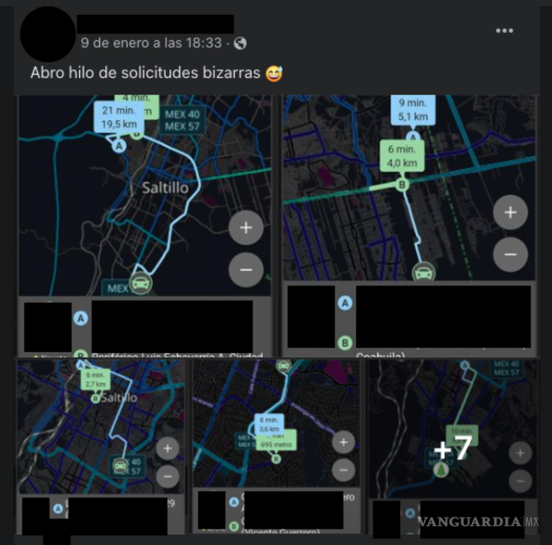 $!Saltillo: Conductores de InDriver exhiben propuestas sexuales que reciben de usuarios mediante la aplicación móvil