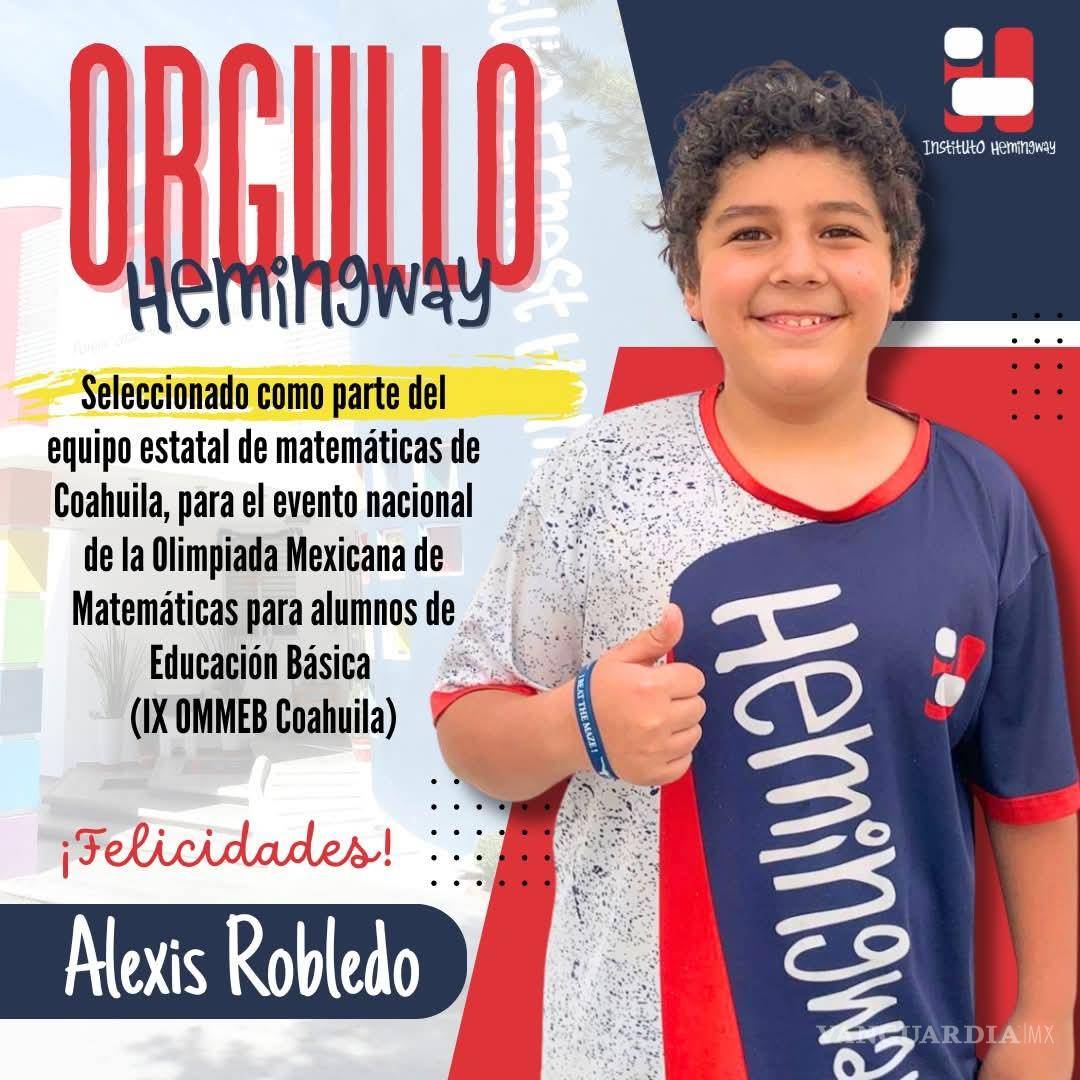 $!Alexis Robledo González, alumno del Instituto Ernest Hemingway de Saltillo, formará parte de la delegación mexicana que competirá en Mongolia este 2026.