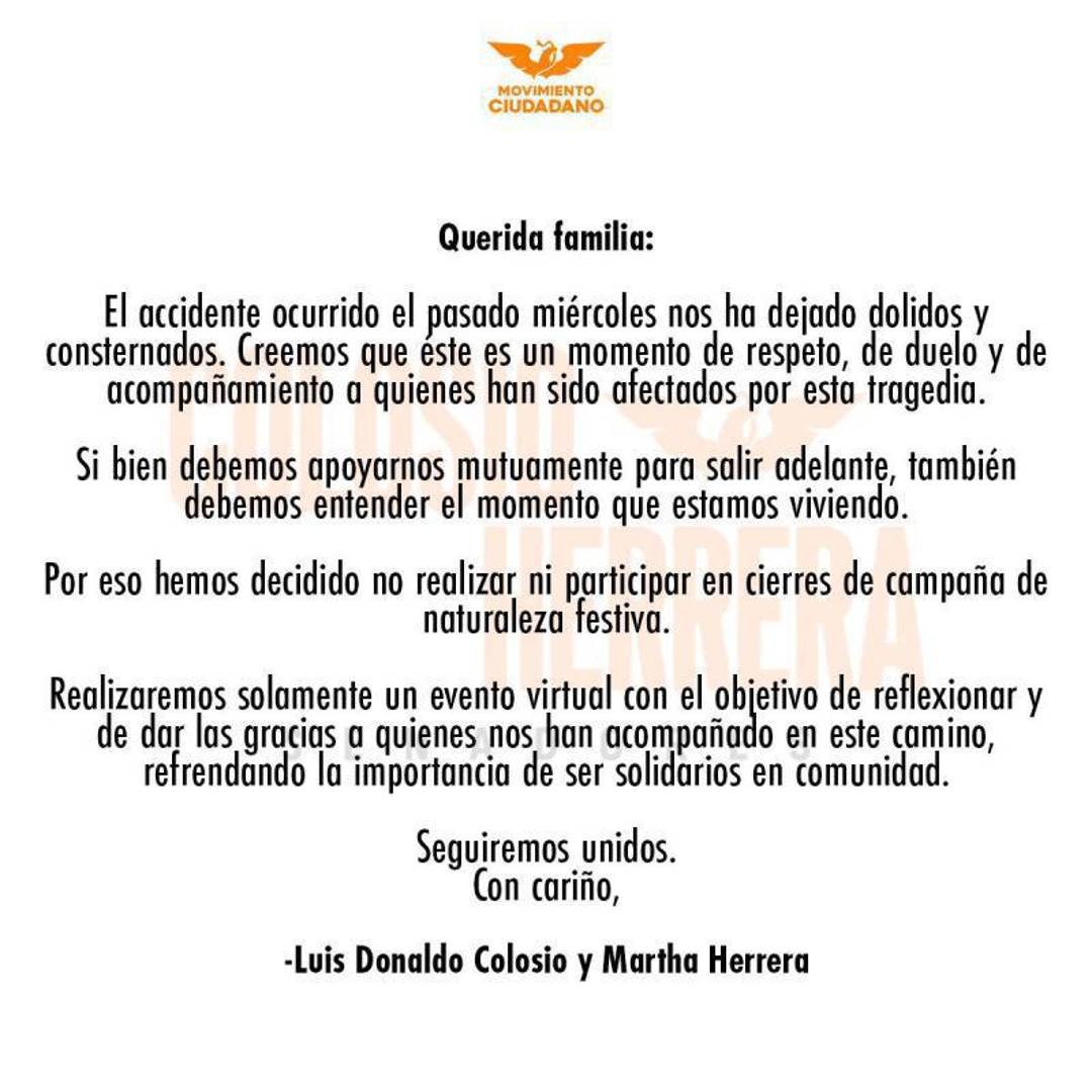$!Los candidatos al senado, Luis Donaldo Colosio y Martha Herrera, adelantaron que nada más harán un cierre virtual.