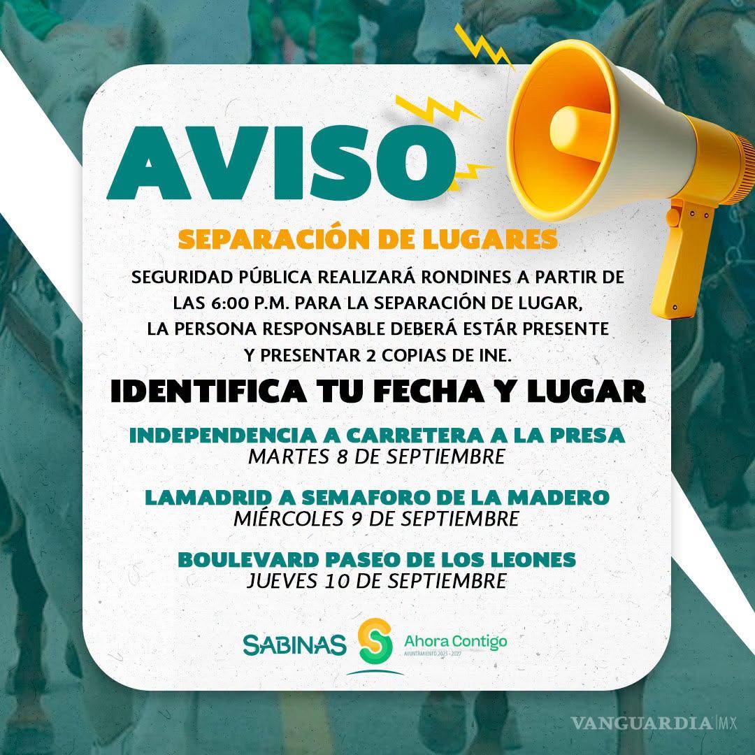 $!El Ayuntamiento de Sabinas anunció un procedimiento de registro para asegurar espacios durante la Gran Cabalgata 2026.