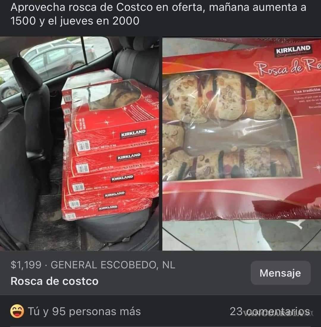 $!Revenden hasta en 2 mil pesos las Roscas de Reyes de Costco.