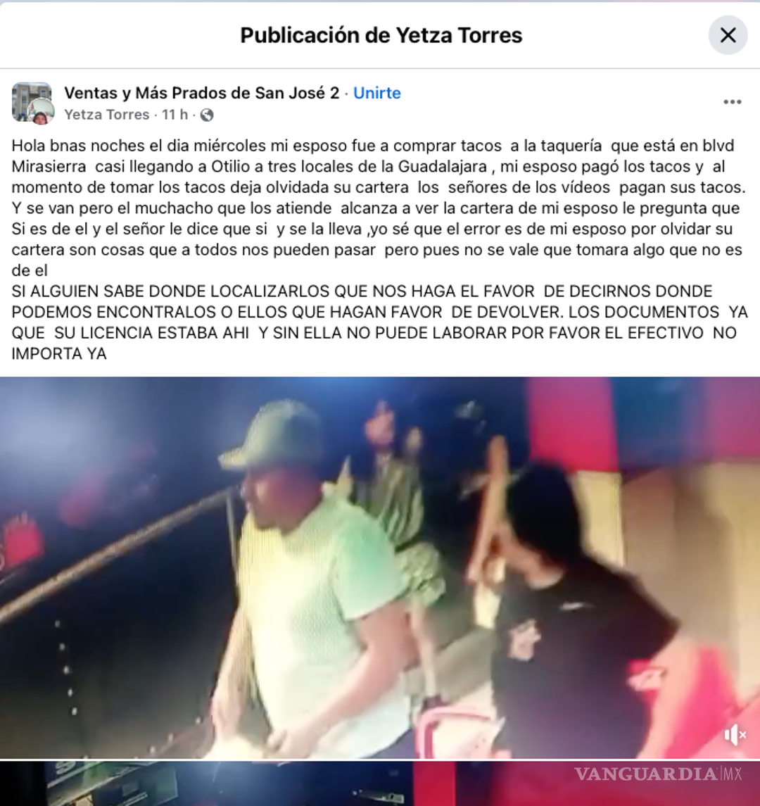 $!La esposa del afectado pidió apoyo en redes para recuperar documentos.