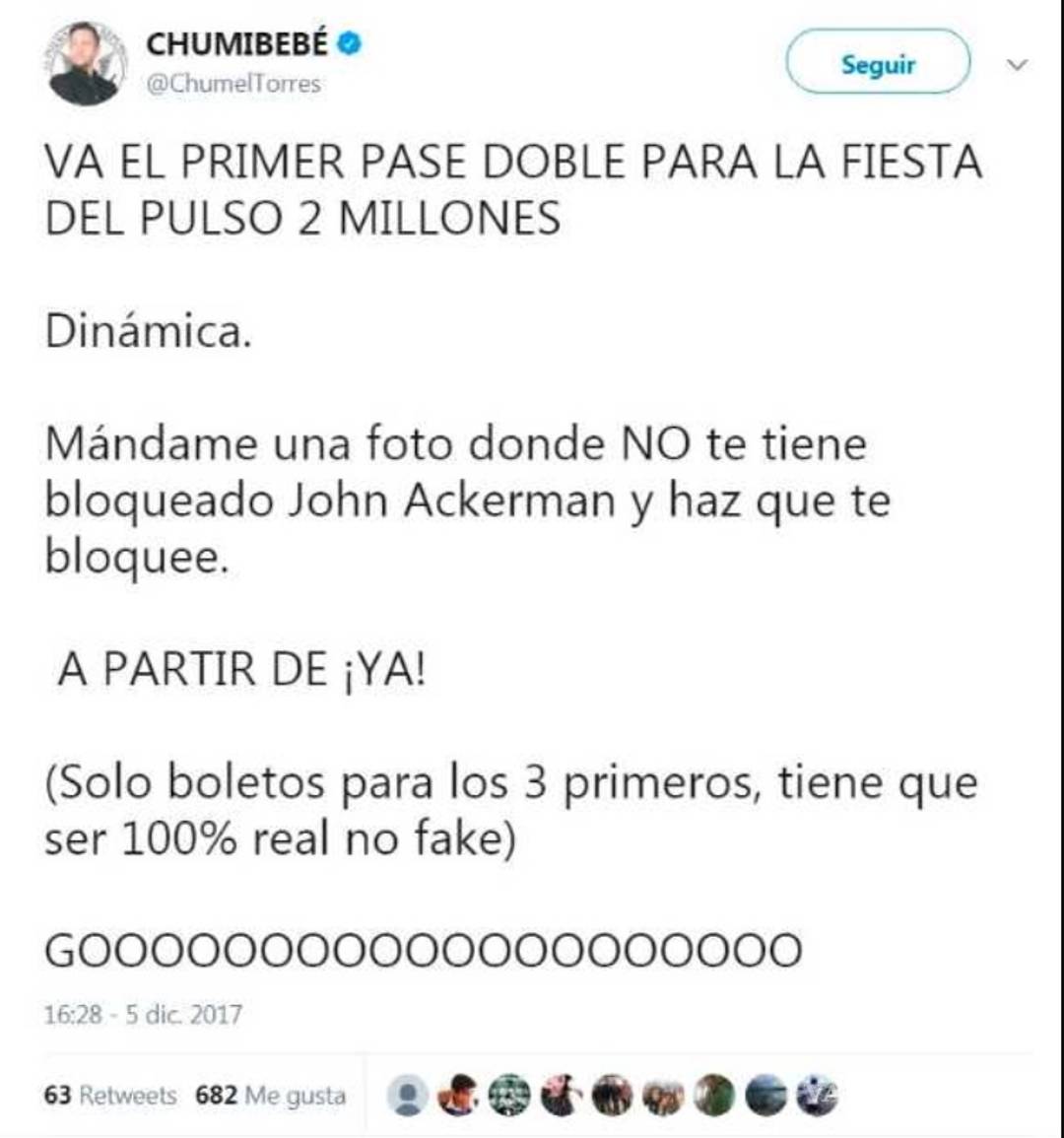 $!Se desata pelea en twitter entre Chumel Torres y John Ackerman