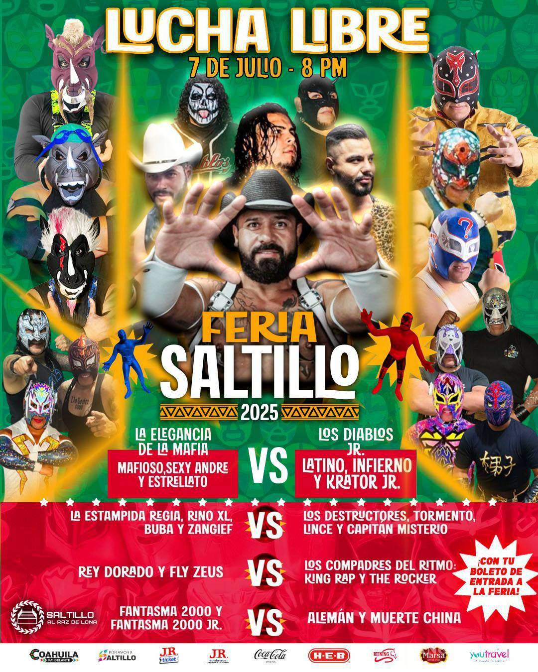 $!Rey Dorado y Fly Zeus protagonizarán un duelo aéreo frente a Los Compadres del Ritmo en el área de espectáculos.